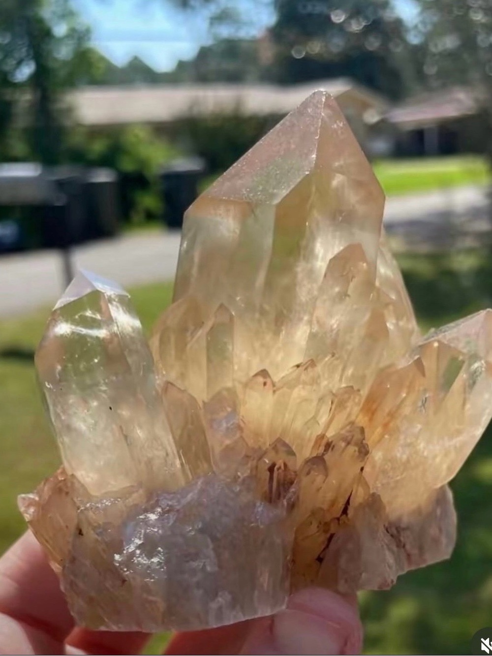 Kundalini Citrine Crystal Cluster - Natural Yellow Gem